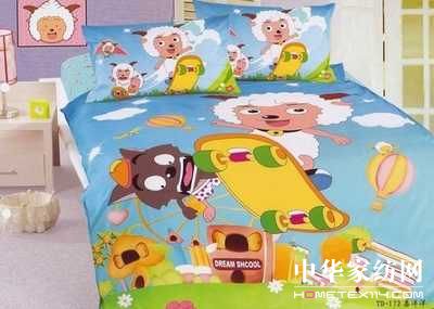 卡通床品讓孩子有個伴