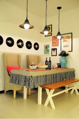 布藝軟裝溫馨兩居田園風格婚房