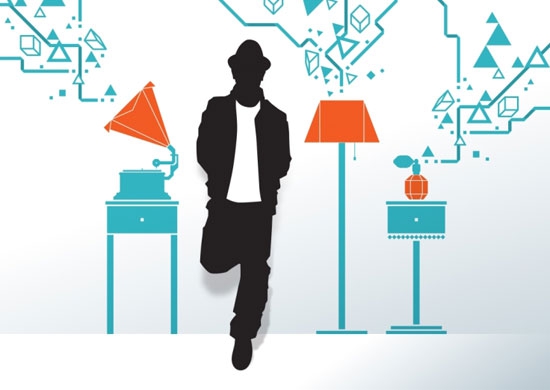 可以貼在墻上的壁紙家電