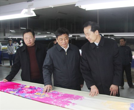 常山紡織開工 市長鼓勁
