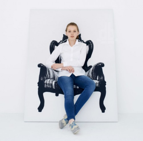 平面帆布椅子設計畫一樣的椅子