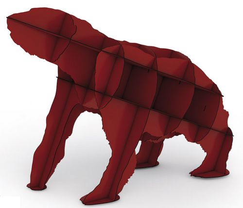 法國ibrideJoe北極熊儲物書架