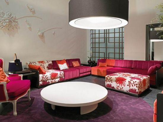 活潑大膽彩色沙發