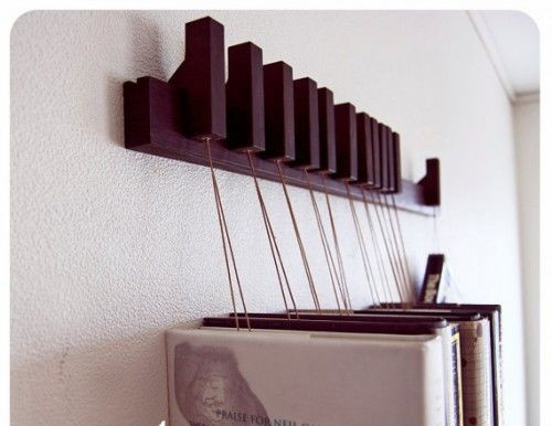 掛在墻上的創意書架