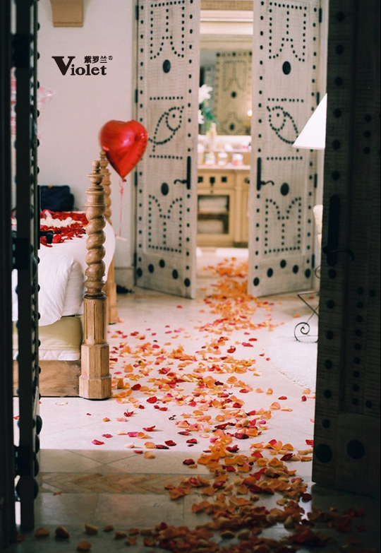 紫羅蘭婚慶床品,讓你甜蜜一“被”子