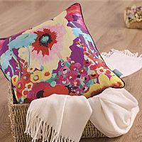 重彩花卉靠墊(煥)