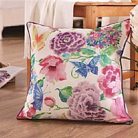 重彩花卉靠墊(炫)