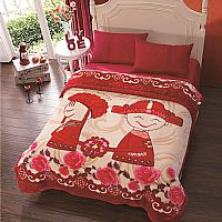 紅豆拉舍爾毯 國王