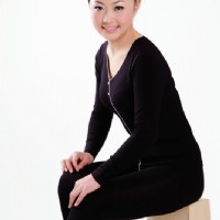 竹纖維女士秋衣套裝