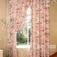 路易雪萊 埃麗諾粉C款掛鉤款窗簾