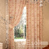 路易雪萊 飛羽花田紅C款掛鉤款窗簾