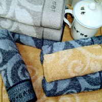 仙迪純棉提緞繡花毛巾