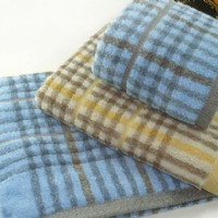 仙迪蘇格蘭格純棉方巾