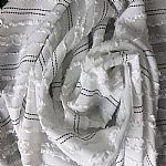 提花剪花黑絲橫條雪紡面料